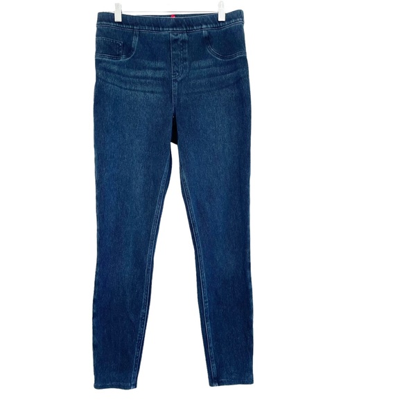 Spanx Dark Wash Jeanish Leggings Large - Picture 1 of 8
